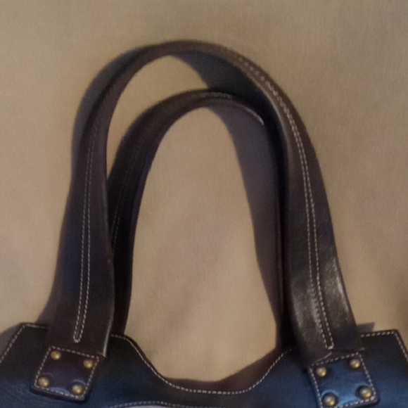 Elegant NUBUCK FUR / Leather Brown and Black Women's Shoulder Bag Like New - Picture 14 of 15